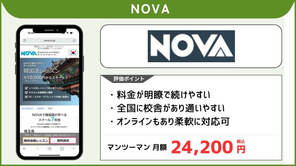 韓国語教室 NOVA